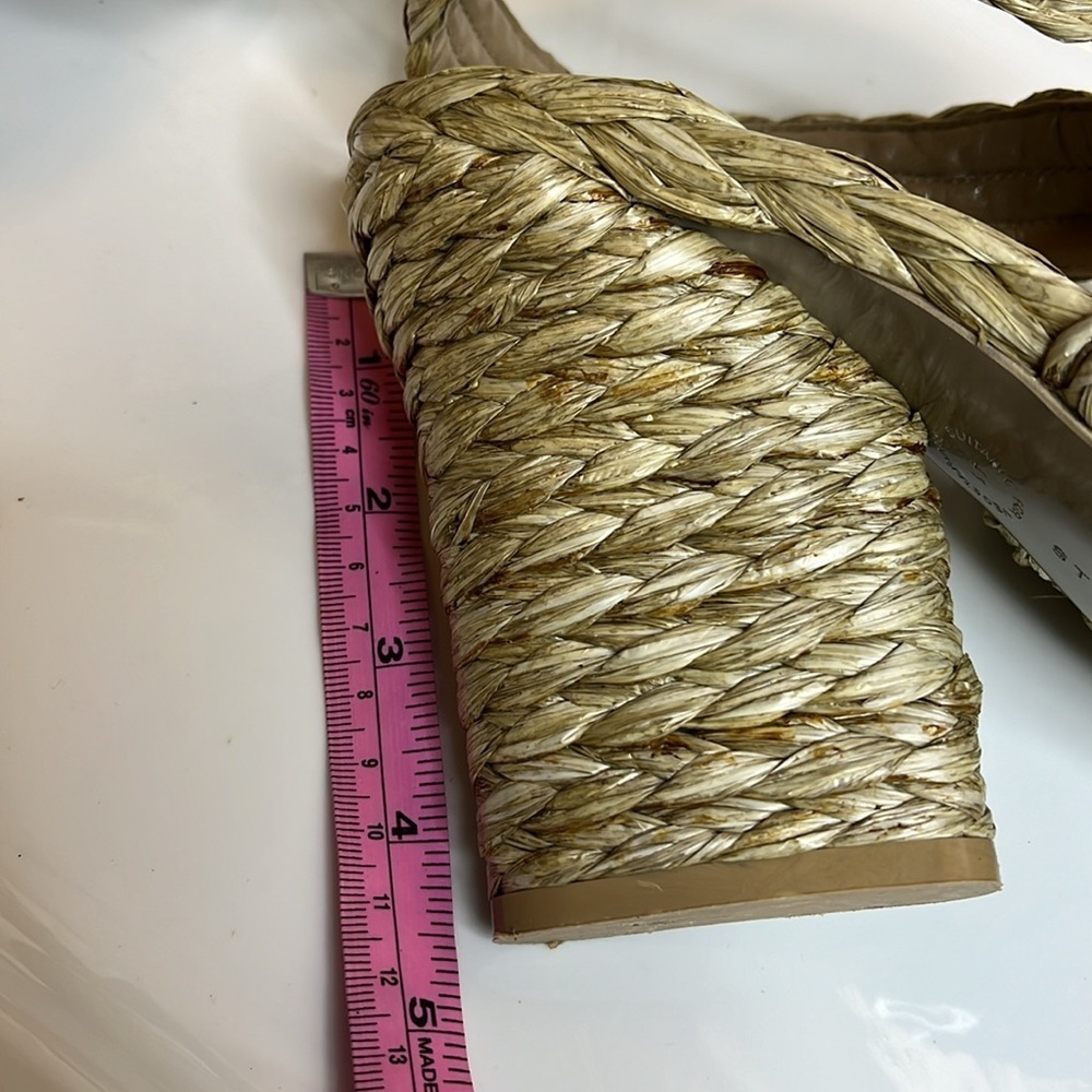 *💚♻️HOST PICK♻️🎉STELLA MCCARTNEY RAFFIA VINTAGE HEELS - Picture 7 of 11